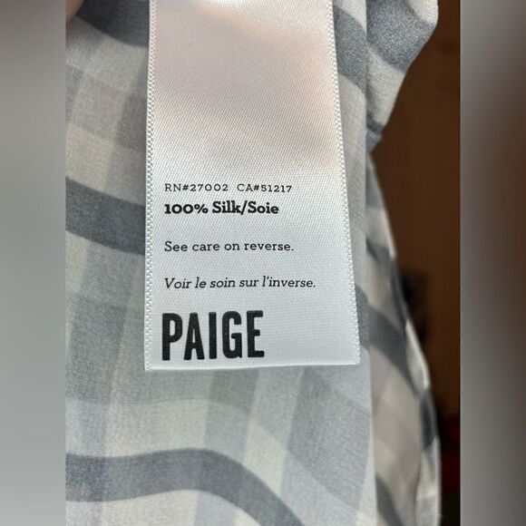 NWOT Paige 100% Silk Floral Blouse Size S - Picture 7 of 8